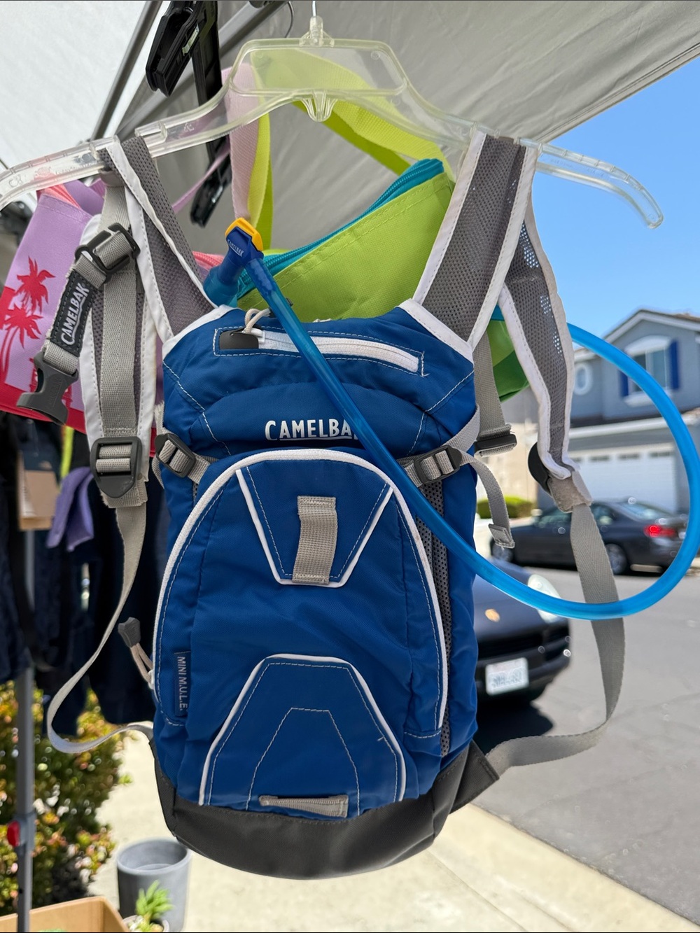 CamelBak Blue Hydration Pack with Gray Accents